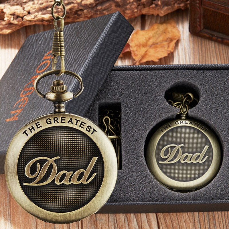 GERIME Montre de poche personnalisée pour la fête des pères