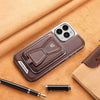 Porte-cartes magnétique Etui cuir pour Iphone