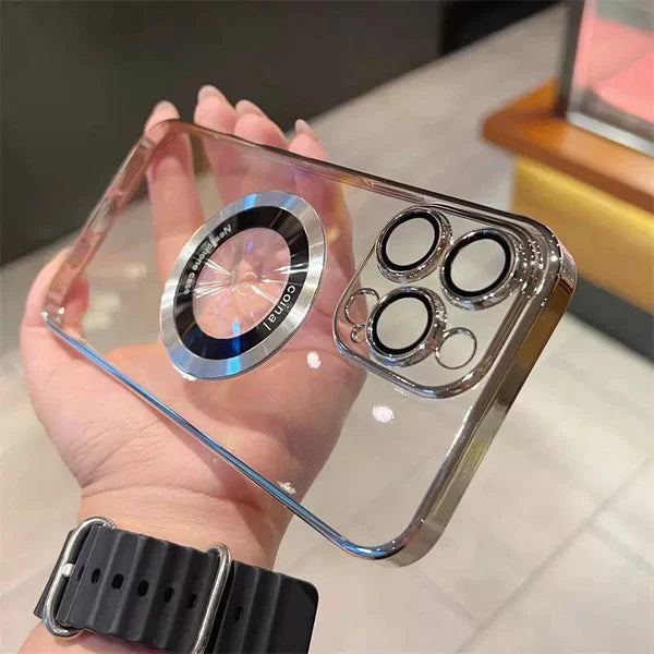 Étui magnétique transparent pour iPhone
