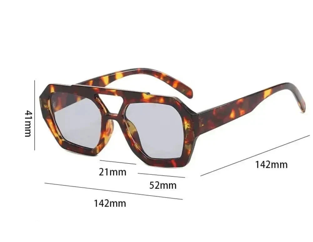 Lunettes de soleil vintage à monture carrée pour femmes