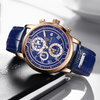Montre chronographe à bracelet en cuir de première qualité