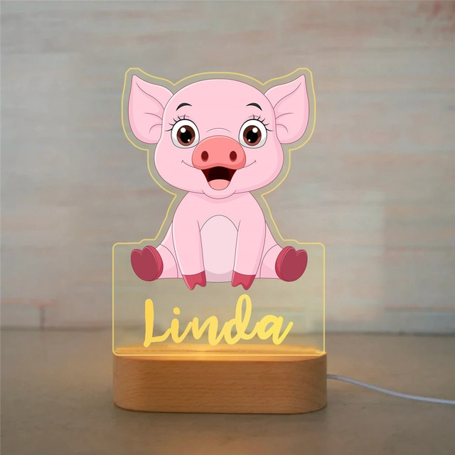Lampe mignonne Lampe de nuit 3D personnalisée Petit animal