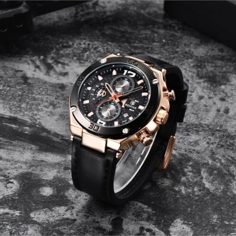 Montre chronographe sport multifonction à quartz