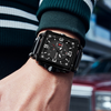Montre tactique à quartz en cuir pour hommes
