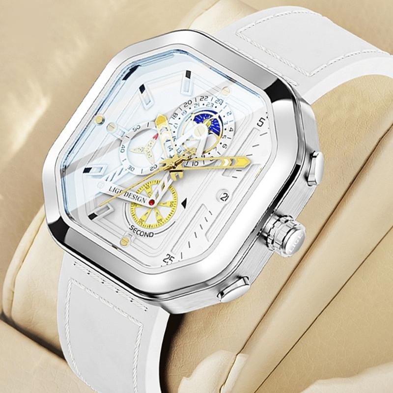 Montre chronographe à quartz étanche de luxe