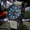 Montre-bracelet d'affaires en cuir, à quartz et étanche