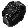 Montre tactique à quartz en cuir pour hommes