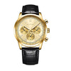 Montre à quartz en cuir pour hommes d'affaires, sportifs et décontractés