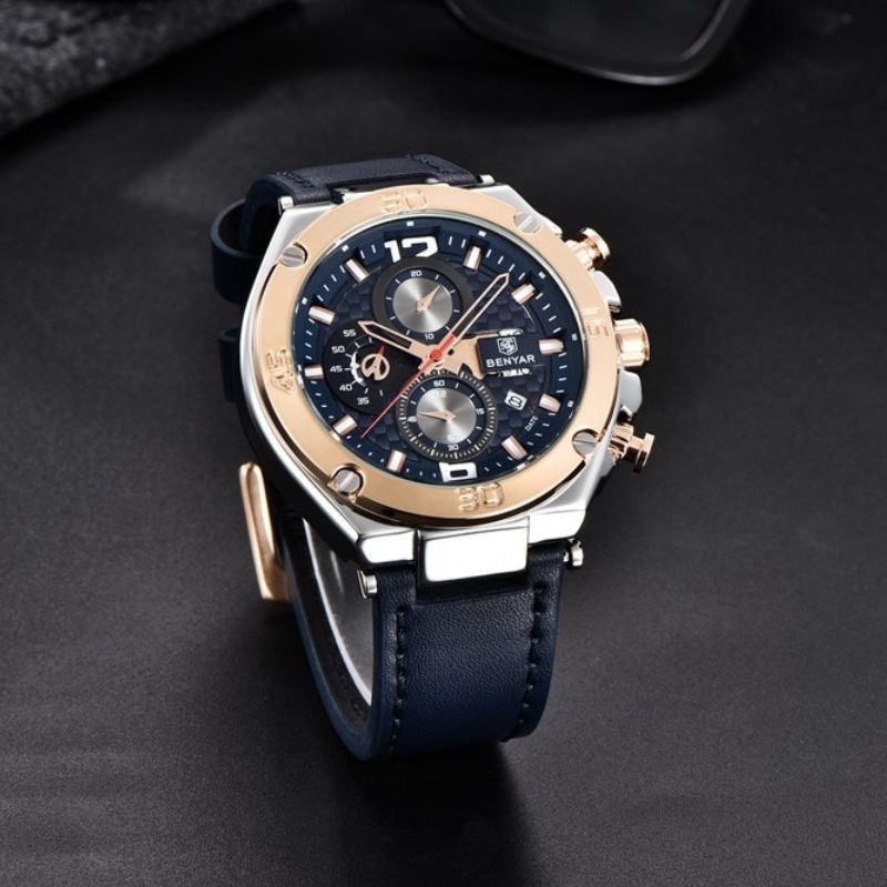 Montre chronographe sport multifonction à quartz