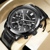 Montre à quartz en cuir pour hommes d'affaires, sportifs et décontractés