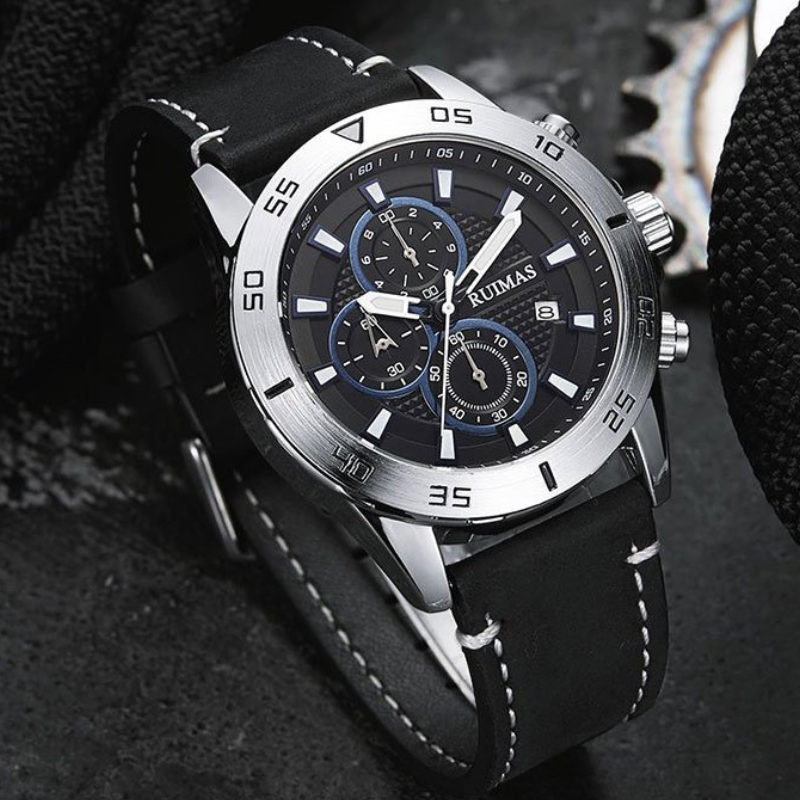 Montre chronographe à cadran et quartz