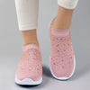 Chaussures de marche gaufrées en cristal pour femmes