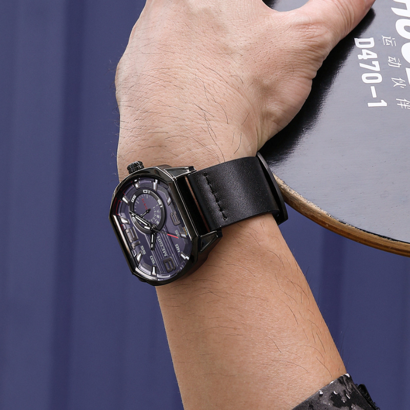 Montre de sport en cuir de première qualité