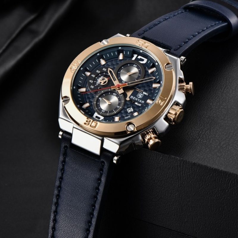 Montre chronographe sport multifonction à quartz