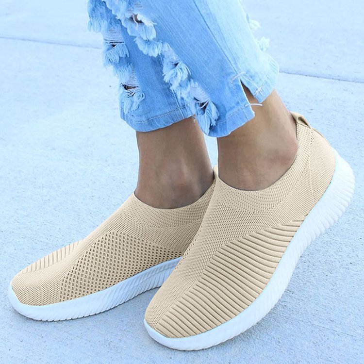 Chaussures de marche gaufrées en cristal pour femmes