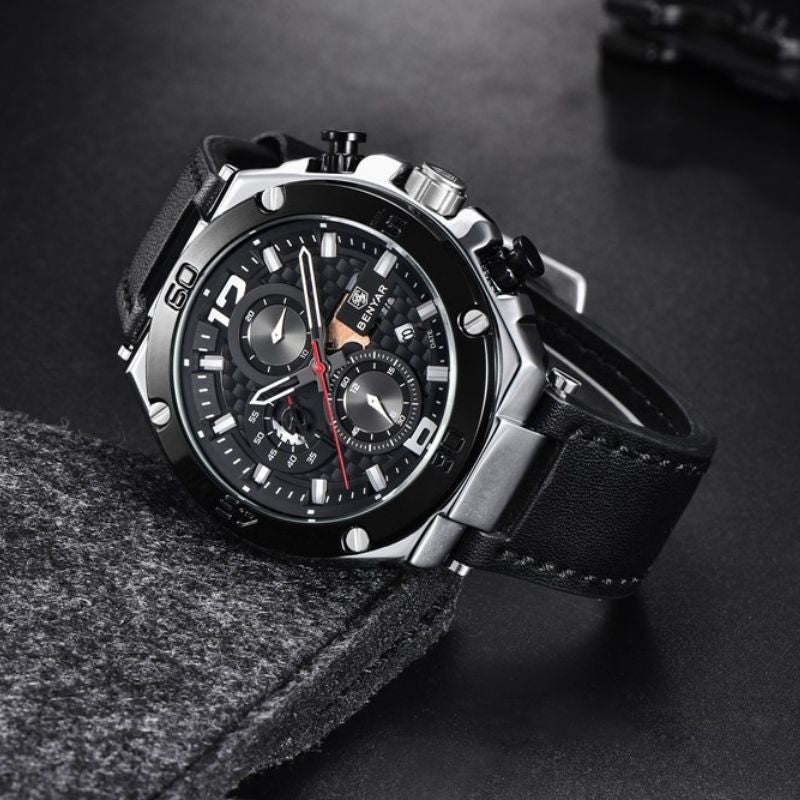 Montre chronographe sport multifonction à quartz