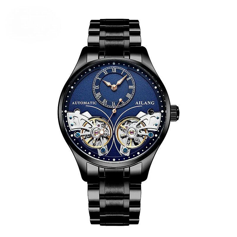 Montre mécanique lumineuse à double tourbillon