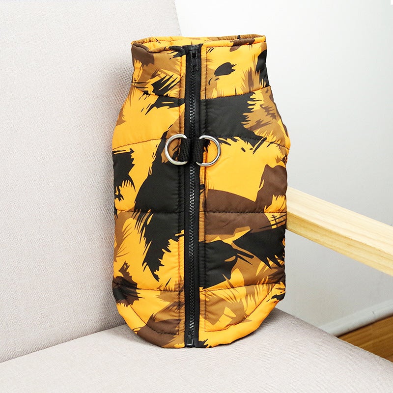 manteau d'hiver pour chien - Jaune graffiti / M - Dog Savant