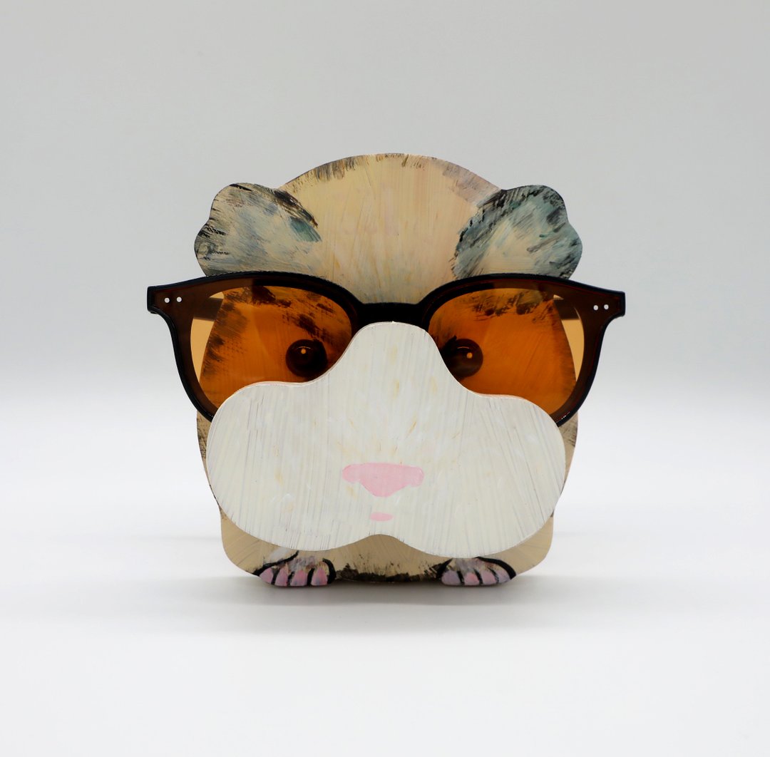 Porte-lunettes Minimals fait main avec motif d'animaux mignons