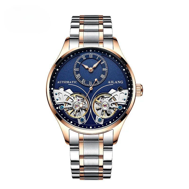 Montre mécanique lumineuse à double tourbillon