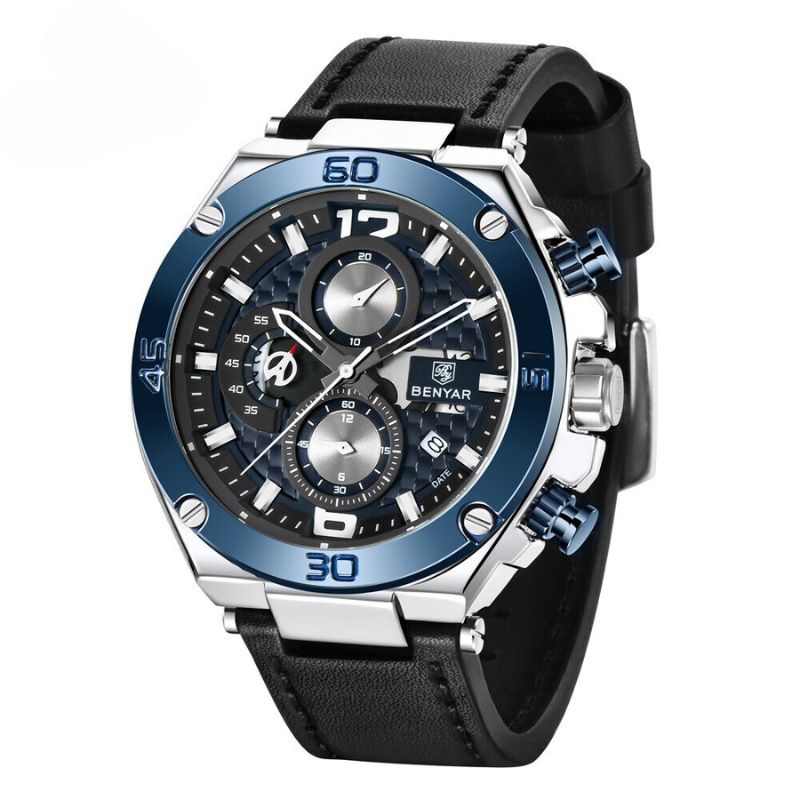 Montre chronographe sport multifonction à quartz