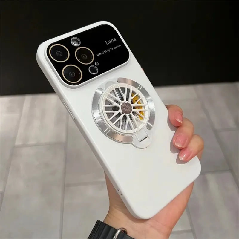 Protège-objectif gyroscope pivotant Étui magnétique pour téléphone portable
