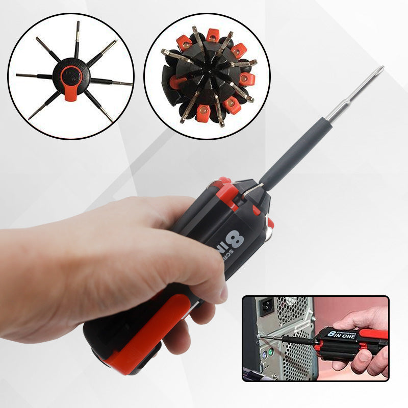 ZEKE 8 tournevis en 1 outil avec lampe de travail et lampe de poche