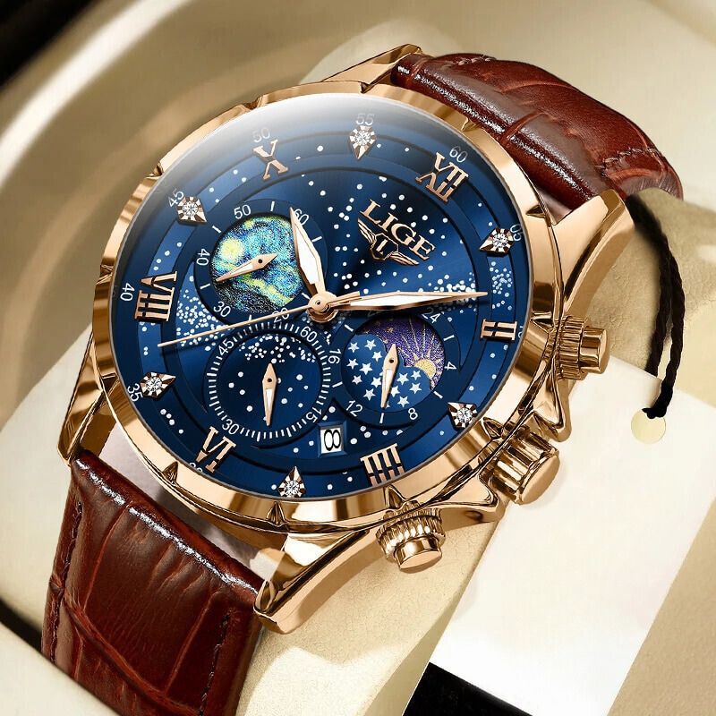 Elégante montre Moonphase