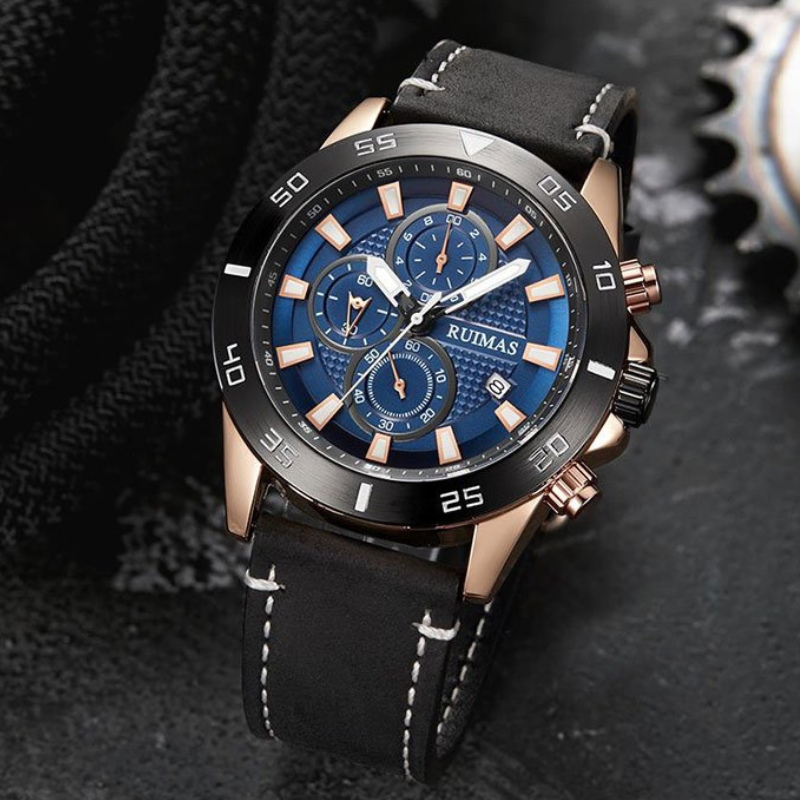 Montre chronographe à cadran et quartz