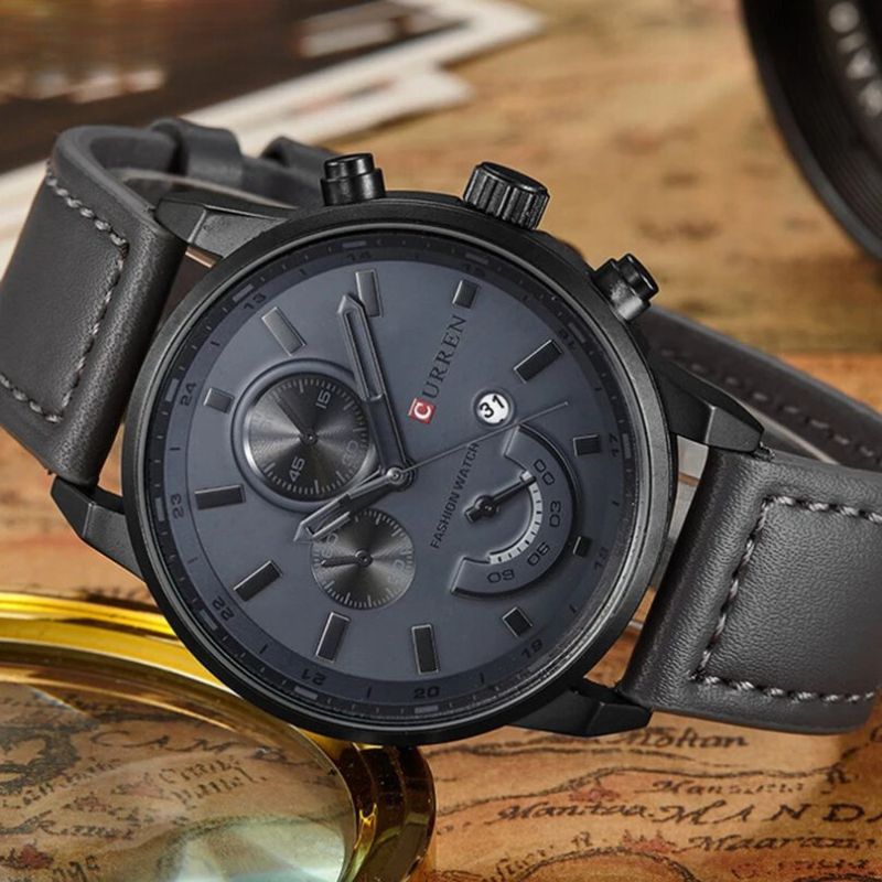 Montre à quartz sport et décontractée
