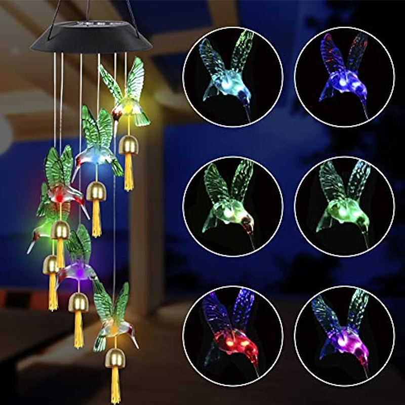 Carillons solaires LED pour colibris