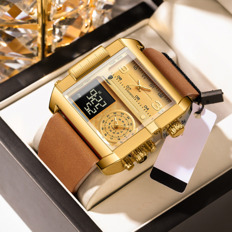 Montre-bracelet numérique de luxe étanche