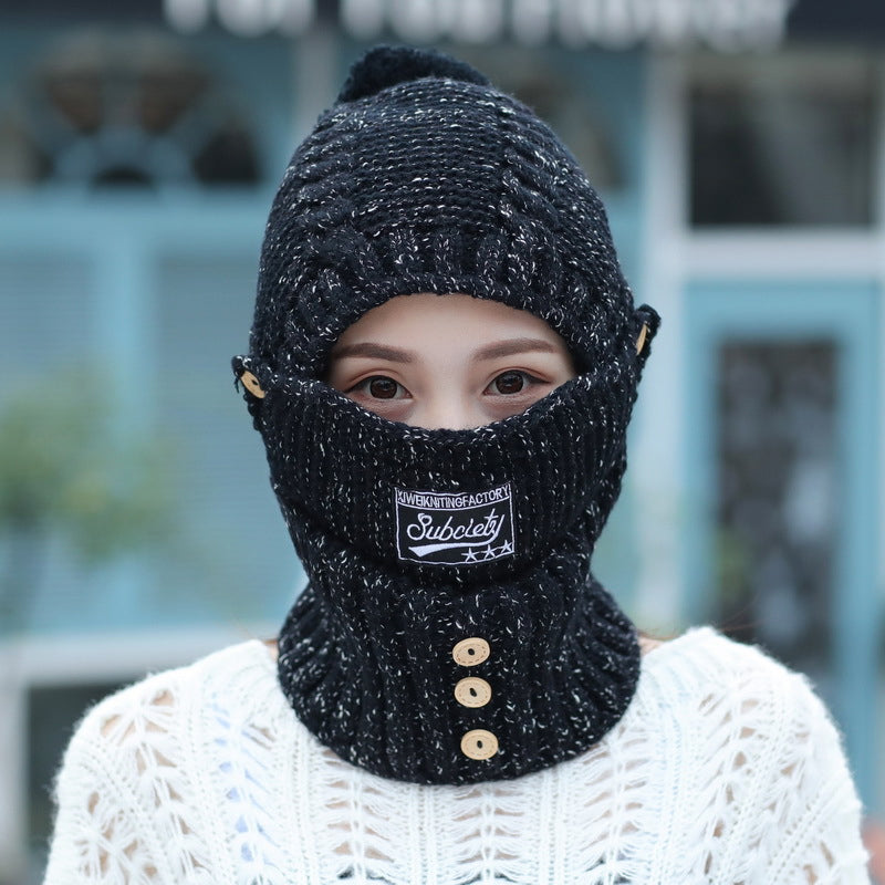 Masque chaud Bonnet chaud coupe-vent avec écharpe