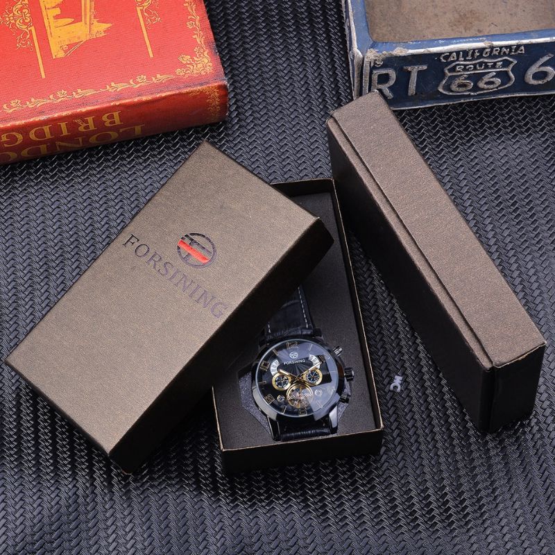Montre mécanique de luxe à tourbillon automatique