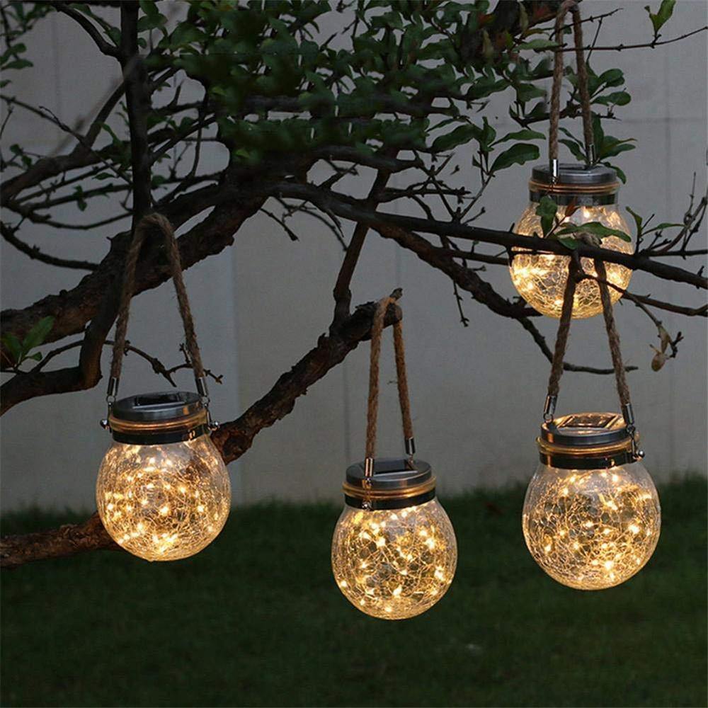 Lampes à jarre suspendues (avec panneau solaire) - WestNest.in