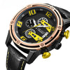 Montre chronographe à quartz lumineuse pour hommes