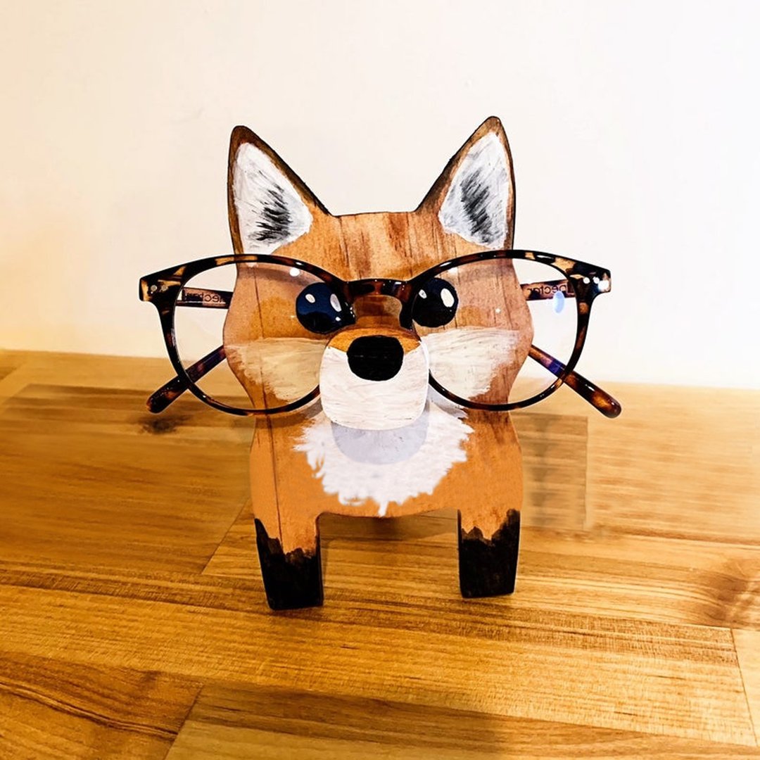 Porte-lunettes Minimals fait main avec motif d'animaux mignons