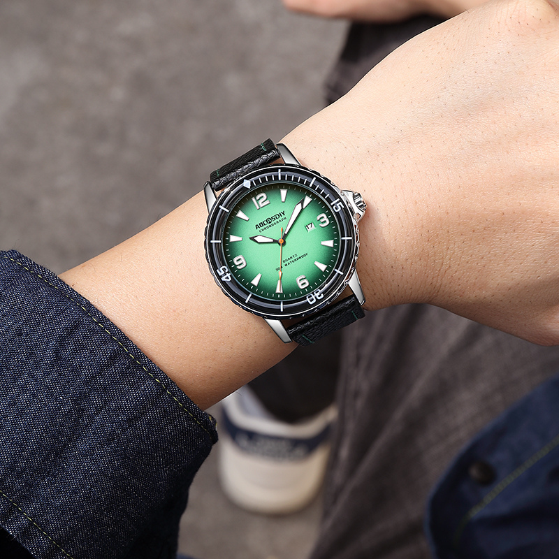Montre casual à bracelet en cuir
