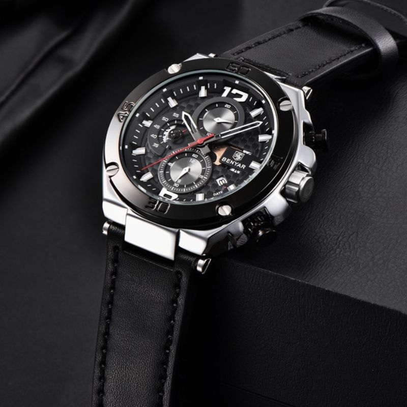Montre chronographe sport multifonction à quartz