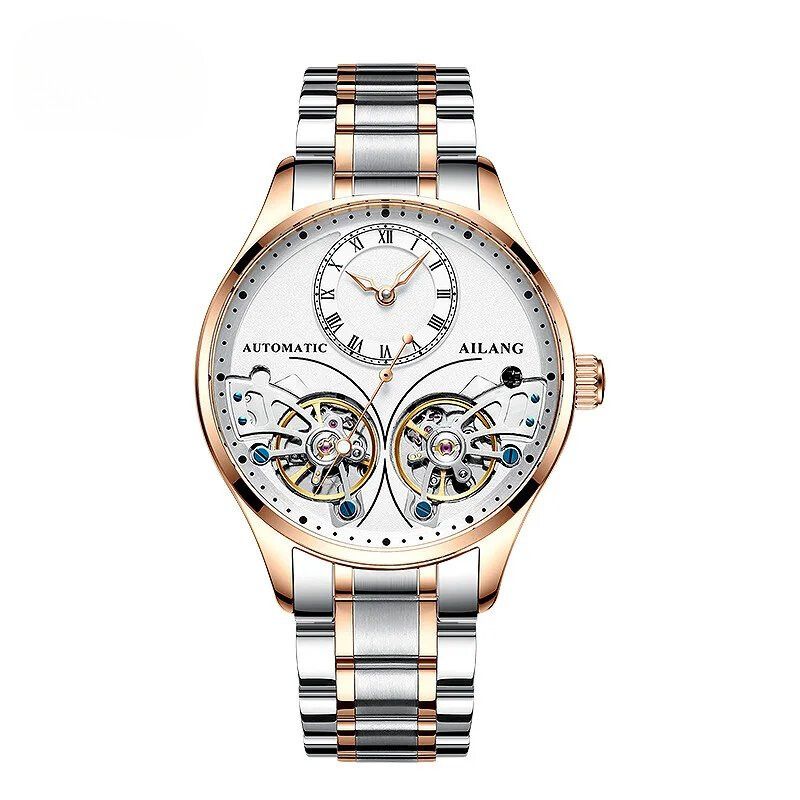 Montre mécanique lumineuse à double tourbillon