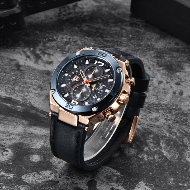 Montre chronographe sport multifonction à quartz