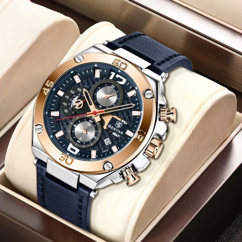 Montre chronographe sport multifonction à quartz