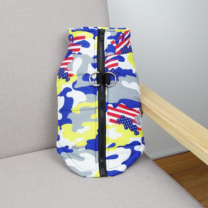 Manteau d'hiver pour chien - Camouflage jaune / M - Dog Savant