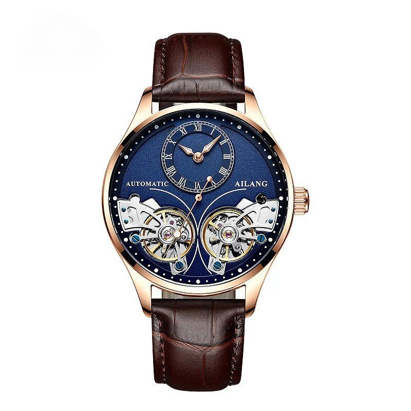 Montre mécanique lumineuse à double tourbillon