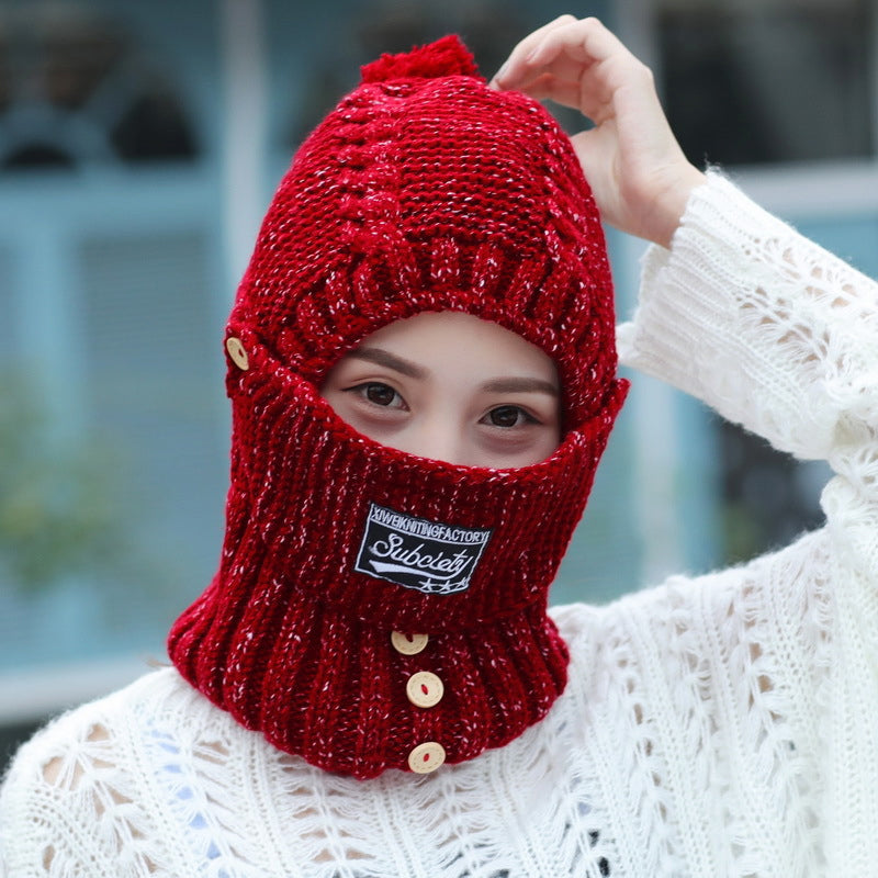 Masque chaud Bonnet chaud coupe-vent avec écharpe