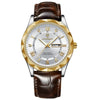 Montre à quartz avec bracelet en cuir
