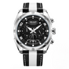 Montre chronographe militaire de luxe en cuir