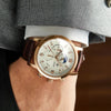 Montre à quartz en cuir de luxe