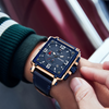 Montre tactique à quartz en cuir pour hommes