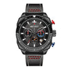 Montre à quartz de luxe, étanche, à chronographe et à sport